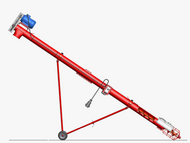 Шнековый загрузчик зерна из кучи в автомобиль (бункер хранения)